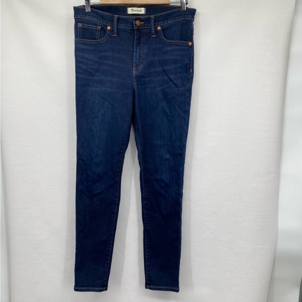 Madewell 9” Mid Rise Skinny Dark Blue Wash Jeans 29